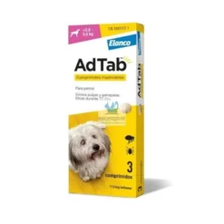ADTAB PERRO 2,5-5,5 kg (Rosa) Comprimidos Antiparasitario para Perros