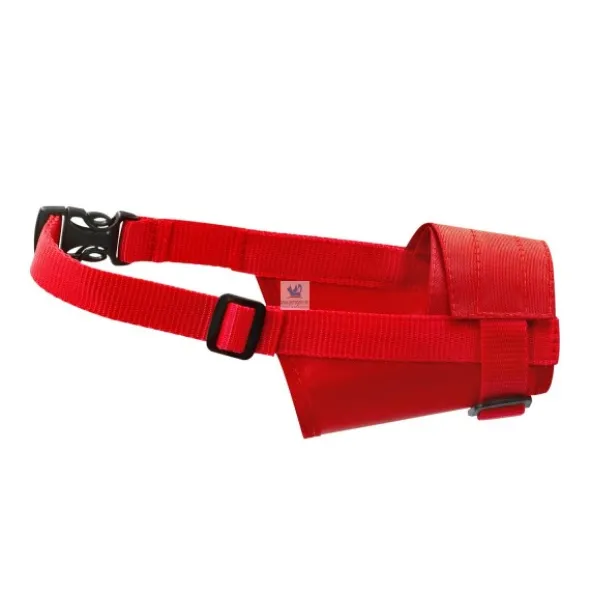 BOZAL NYLON DOG EXTREME AJUSTABLE ROJO Bozales para Perros