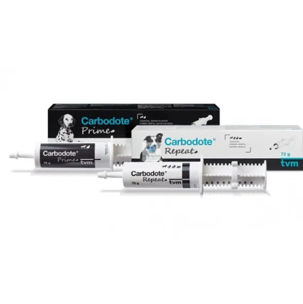 CARBODOTE REPEAT 72 g Intoxicaciones en perros
