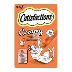 CATISFACTIONS CREMOSO POLLO 11x4x10 g Snack para gatos