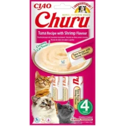 CHURU CAT ATUN-GAMBA 4 X 14 g (Caja 12 ud) Comida para Gatos