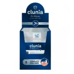 CLUNIA ZN WIPES DISPLAY BOX 20x10 Toallitas Higiene Dental Perro Gatos y Caballos