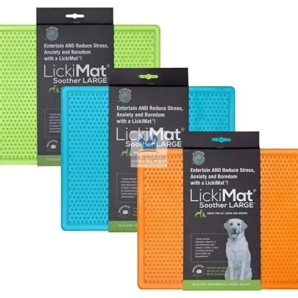 COMEDERO ANTIESTRES LICKIMAT SOOTHER LARGE NARANJA Comedero para Perros