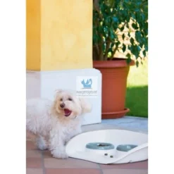 COMEDERO DOBLE PLASTICO TWIN 300 y 250 ml Comedero para Perros y Gatos
