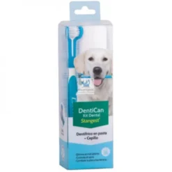 DENTICAN KIT DENTAL CEPILLO + PASTA Higiene Bucal de Perros y Gatos