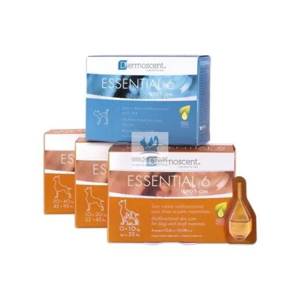 DERMOSCENT ESSENTIAL 6 PERRO 4 PIPETAS Protector Cutaneo para Perros