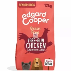 Edgard & Cooper sin cereal Senior Pollo-Salmón frescos 12 Kg Pienso para Perros