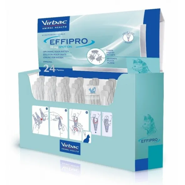 EFFIPRO GATO 50 mg Pipetas Antiparasitarias para Gatos