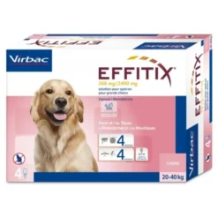 EFFITIX PERROS 4 Pipetas Antiparasitario Externo Perros