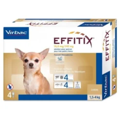EFFITIX PERROS 4 Pipetas Antiparasitario Externo Perros