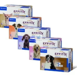 EFFITIX PERROS 4 Pipetas Antiparasitario Externo Perros