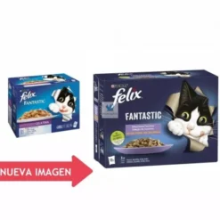 FELIX FANTASTIC VERDURAS-CARNES GELATINA 12x(4x85 g) Comida para gatos