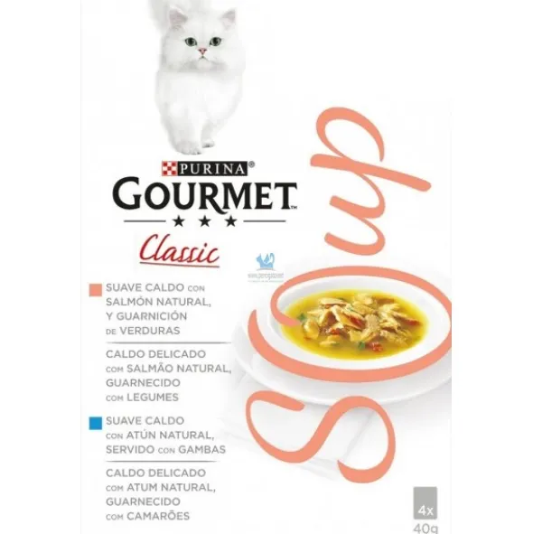 GOURMET SOUP CLASSIC GATO 10 x 4 x 40 gr Comida para Gatos