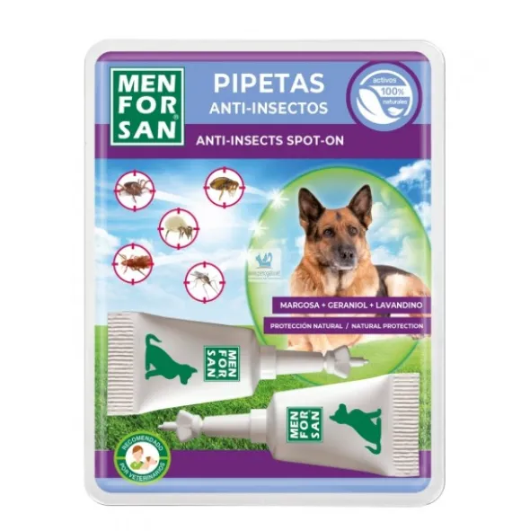 MENFORSAN PERRO ANTI INSECTOS PIPETAS 2 Unidades Antiparasitario para perros