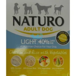 NATURO ADULT LIGHT DOG Pollo y Arroz Tarrina 400 gramos