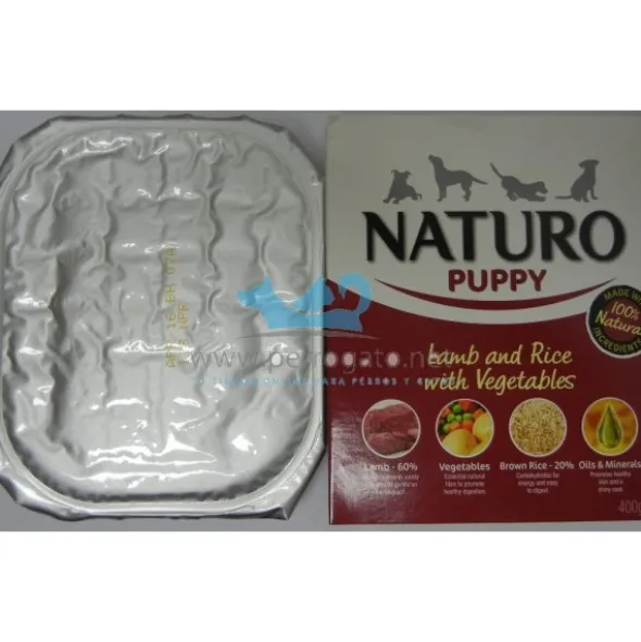 NATURO PUPPY CORDERO Y ARROZ Tarrina 400 gramos