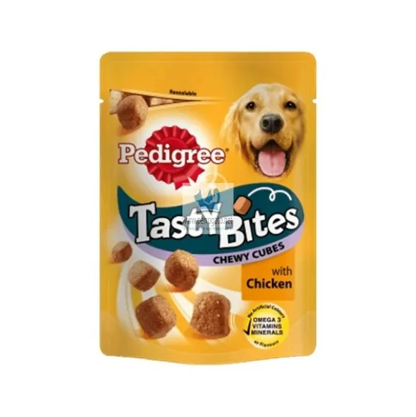 PEDIGREE TASTY BITES CHEWY CUBES AVES 6x140 gr Snacks para Perros