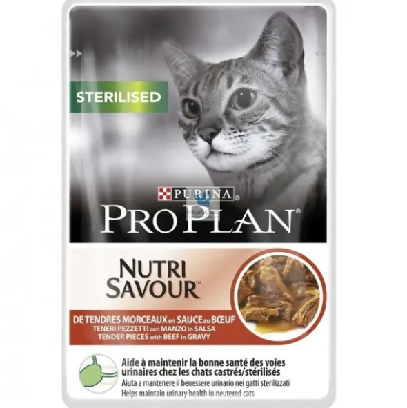 PRO PLAN FELINE STERILISED 26x85 g SALSA Comida para Gatos