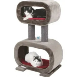 RASCADOR TREE RUBIN GRIS Y ROJO 94x58x29 cm Juguete para Gatos