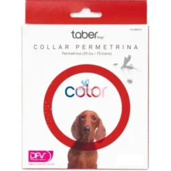 TABERDOG COLLAR PERMETRINA ROJO Collar Antiparasitario para Perros