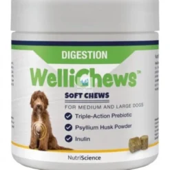 WELLICHEWS DIGESTION PERRO M-L 60 Chews 106.4 g Salud Digestiva de Perros